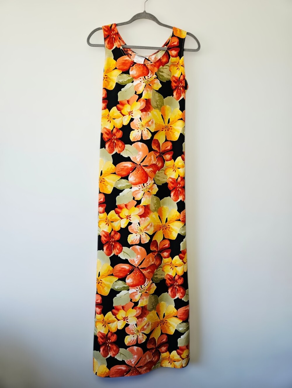 Vintage 90s Jessica Tropical Floral Maxi Dress Size 8 Y2K Slip Dress - Picture 2 of 7